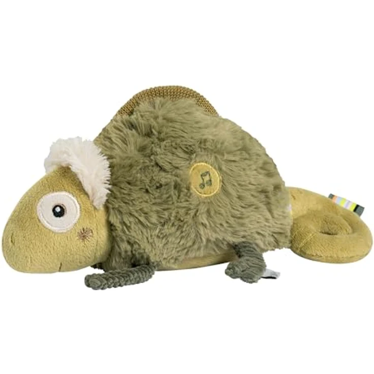 Fehn Einschlafhilfe Chamäleon, mit Soundmodul und Cry-Sensor, 10 beruhigende Sounds, für Babys ab 0+ Monaten, ca. 27 cm, maschinenwaschbar – Bild 1