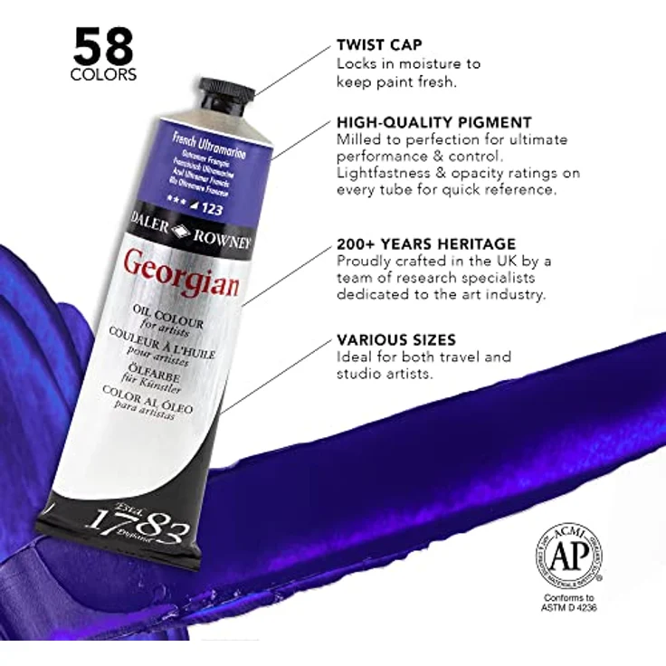 Daler Rowney GOC 225 ml, Malfarbe in Titan-Weiß, optimale Konsistenz für kreative Vielfalt – Bild 3