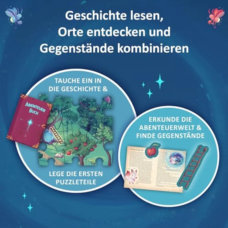 Kosmos 683597 Adventure Puzzle Das Licht im Zauberwald, 200 Teile, interaktives Abenteuerpuzzle für Kinder, Ausgezeichnet mit dem Toy Award 2024 – Bild 4