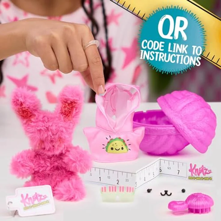 Just Play Knotz Tier-Serie 1, 10 cm Plüschtier mit Zubehör und Überraschungskapsel, 12 Figuren zum Sammeln, kreatives Kinderspielzeug ab 8 Jahren – Bild 5