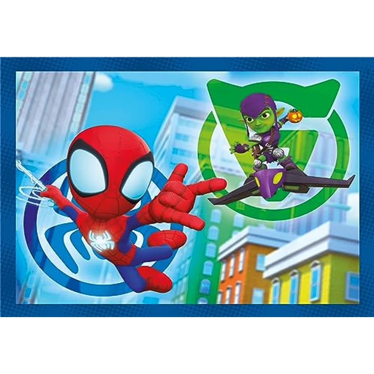 Clementoni Supercolor Puzzle 4 in 1 Marvel Spidey and His Amazing Friends, bunte Kinderpuzzles mit 12, 16, 20 und 24 Teilen, geeignet ab 3 Jahren, hohe Leuchtkraft und Farbintensität – Bild 2