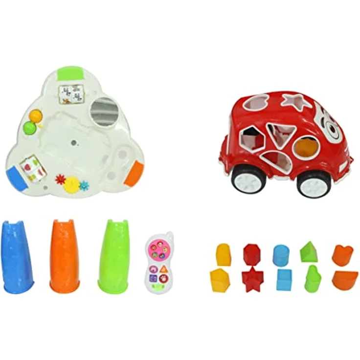 JAMARA KIDS Spieltisch mit Formauto und Handy, Lerncomputer mit LED Lichteffekten, Weiß – Bild 6