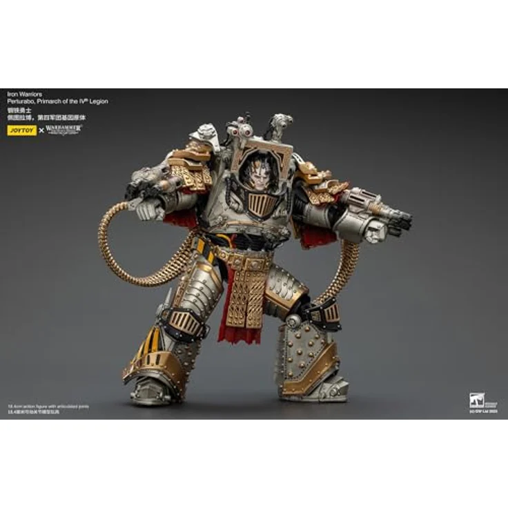 Joy Toy Warhammer The Horus Heresy, Actionfigur Iron Warriors Perturabo Primarch der IV. Legion, 28 cm mit Zubehör – Bild 6
