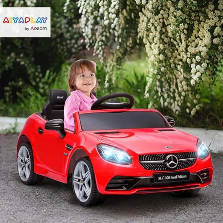 AIYAPLAY Elektro-Kinderauto Kinder Elektroauto, Rot, mit 2,4G Fernbedienung, Belastbarkeit 30 kg, für 3-6 Jahre Kinder – Bild 3