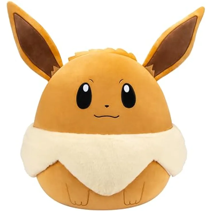 Jazwares Pokémon Squishmallows Plüschfigur Evoli, 50 cm, aus hochwertigem, samtweichem Plüsch, waschbar