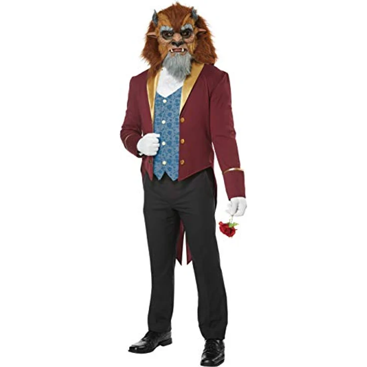 California Costumes Storybook Beast Adult Costume, Medium, Frack mit Jabot und Vollgesichtsmaske, 100% Polyester, handwaschbar – Bild 2
