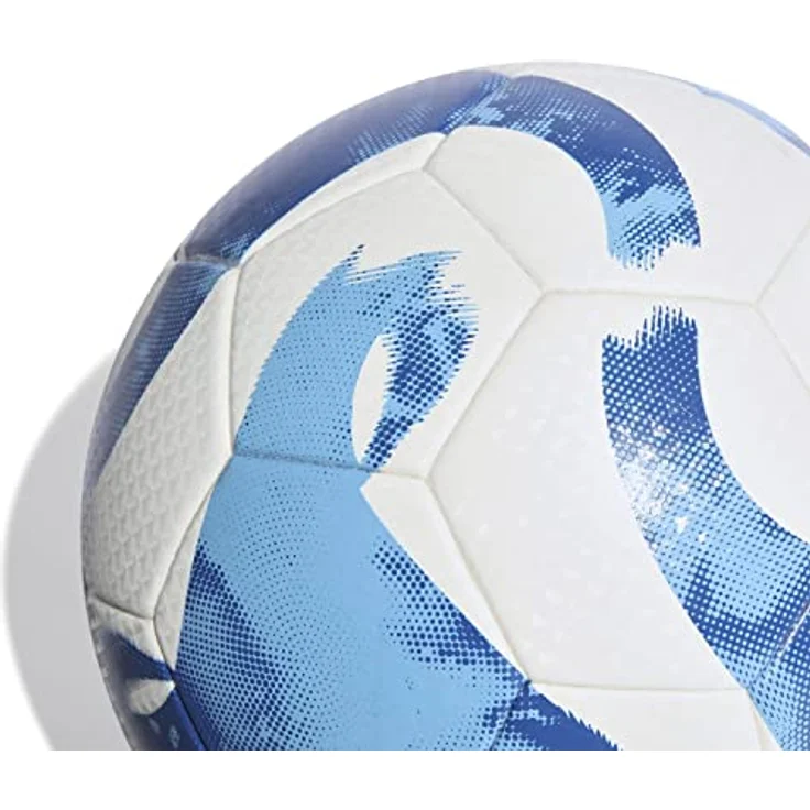 Adidas Unisex Ball (Thermal-Bonding) Tiro League Thermally Bonded Football, White/Team Royal Blue/Light Blue, HT2429, 4 – Bild 3