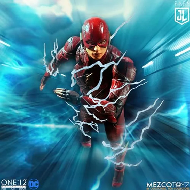 Mezco Toys Zack Snyder's Justice League 1/12 Deluxe Steel Box Set, Sammlerset mit Batman, Superman im schwarzen Genesungsanzug und The Flash, 15-17 cm, inklusive charakter-spezifischem Zubehör – Bild 3