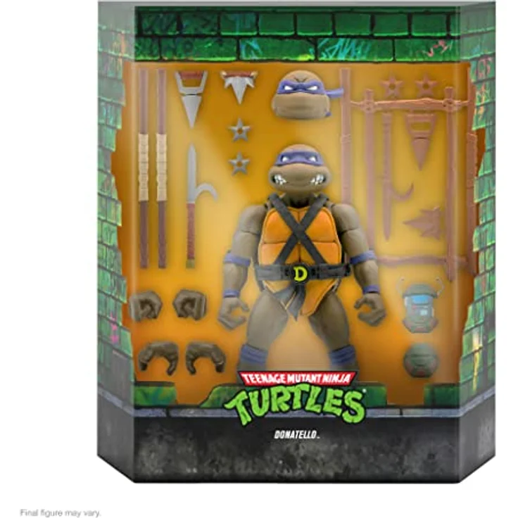 Super7 Teenage Mutant Ninja Turtles Ultimates: Donatello Actionfigur, 17,8 cm mit austauschbaren Köpfen und Händen, Mehrfarbig – Bild 2