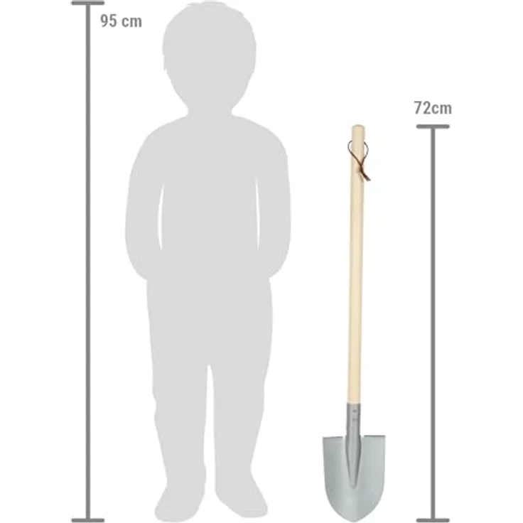 Small Foot Schaufeln, 6er-Set, grau aus Holz und Metall, für Kinder ab 3 Jahren – Bild 4