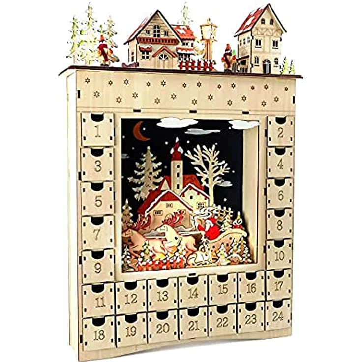 Adventskalender aus Holz Wintertraum – Bild 2