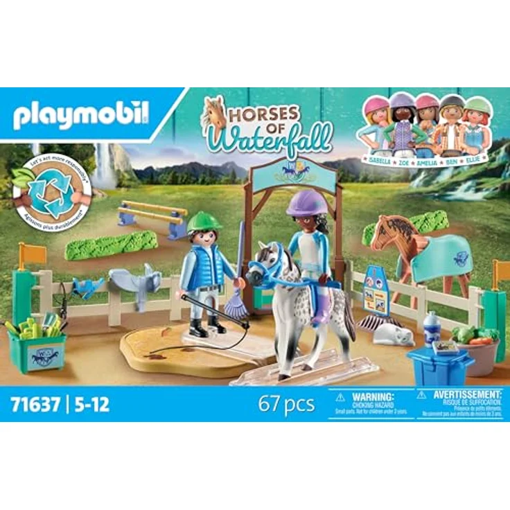 PLAYMOBIL 71637 Moderne Reitschule, Playmobil Horses of Waterfall mit Reitplatz und Lernmöglichkeiten – Bild 4