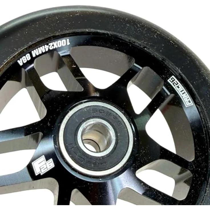 Fantic26 Stuntscooter Fantic26 Base, 100mm Rolle mit ABEC-11-Kugellagern, Aluminium 6061-T6, 208g, schwarz – Bild 2