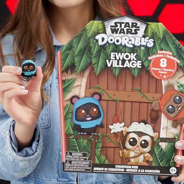 Just Play Disney Doorables Star Wars™ „Ewok Village“ Sammeledition, 8 Exklusive Figuren ab 5 Jahren, Mini-Figuren mit Glitzeraugen – Bild 4