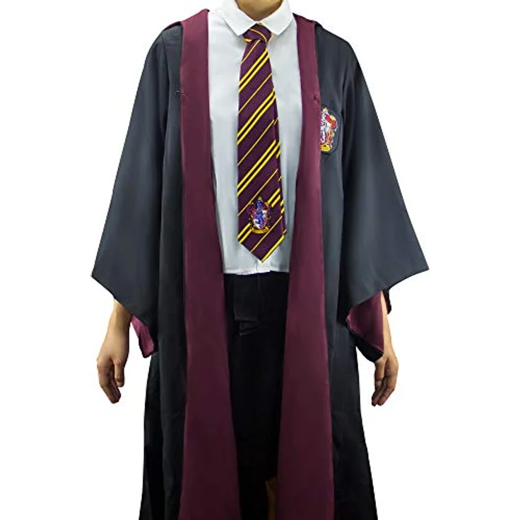 Cinereplicas Harry Potter - Hogwarts Zauberer-Umhang Slytherin/Ravenclaw/Hufflepuff/Gryffindor - XL - Offizielle Lizenz (Gryffindor, XL) – Bild 1