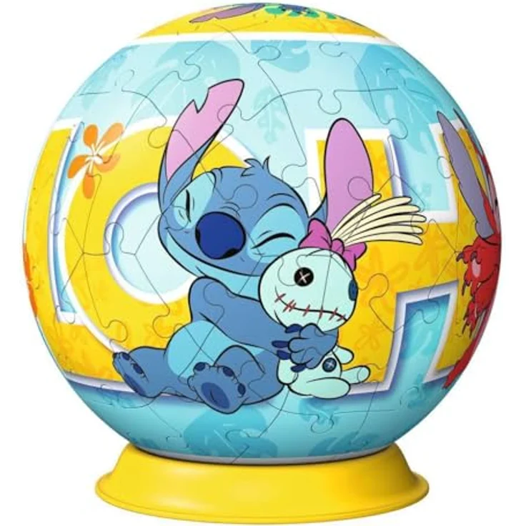 Ravensburger 3D Puzzle 11596 - Puzzle-Ball Disney Stitch - Hochwertiges 3D Puzzle mit Easyclick Technology, ideal für Kinder ab 6 Jahren, Durchmesser 12,9 cm – Bild 2