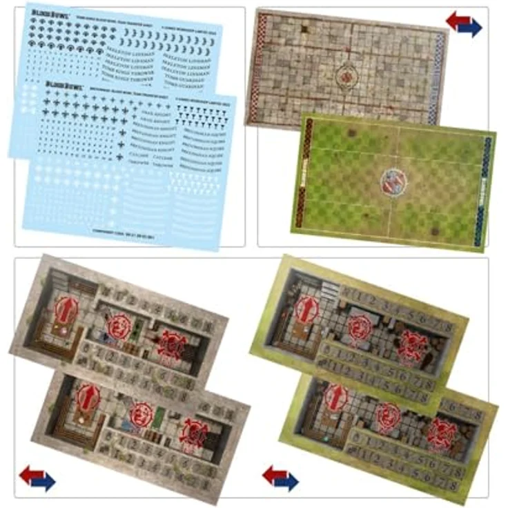 Games Workshop - Blood Bowl: Edition Dritte Staffel, Komplettes Set mit 2 Teams, Hardcover-Regelbuch, doppelseitigem Feld und Zubehör – Bild 3