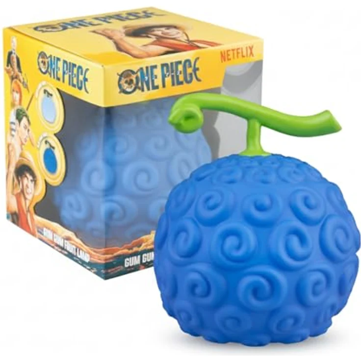Grupo Erik One Piece Lampe mit USB-C Gum-Gum Fruit, zwei Beleuchtungsmodi in blau und weiß, langlebiges PVC-Material – Bild 1