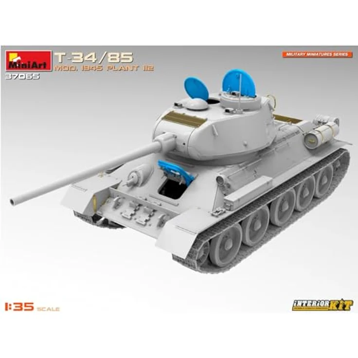 Other 1:35 T-34/85 Mod. 1945 Plant 112 Inter., Modellfahrzeug mit beweglichem Turm und originalgetreuem Interieur – Bild 2