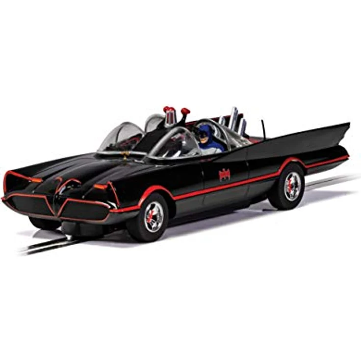 Scalextric C4175 Batman Batmobile 1966-1:32 Film und Fernsehschlitz, Schwarz & Orange - Preisvergleich – Bild 1
