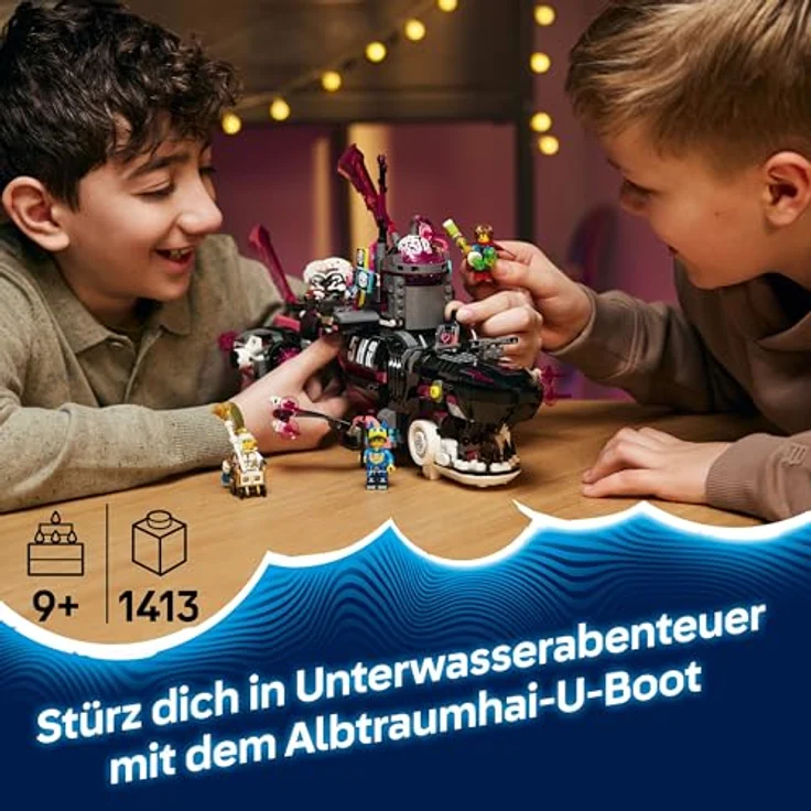 LEGO DREAMZzz 71500 Albtraumhai-U-Boot, 2-in-1 Bausatz mit 5 Minifiguren, Mehrfarbig, 1413 Teile – Bild 3