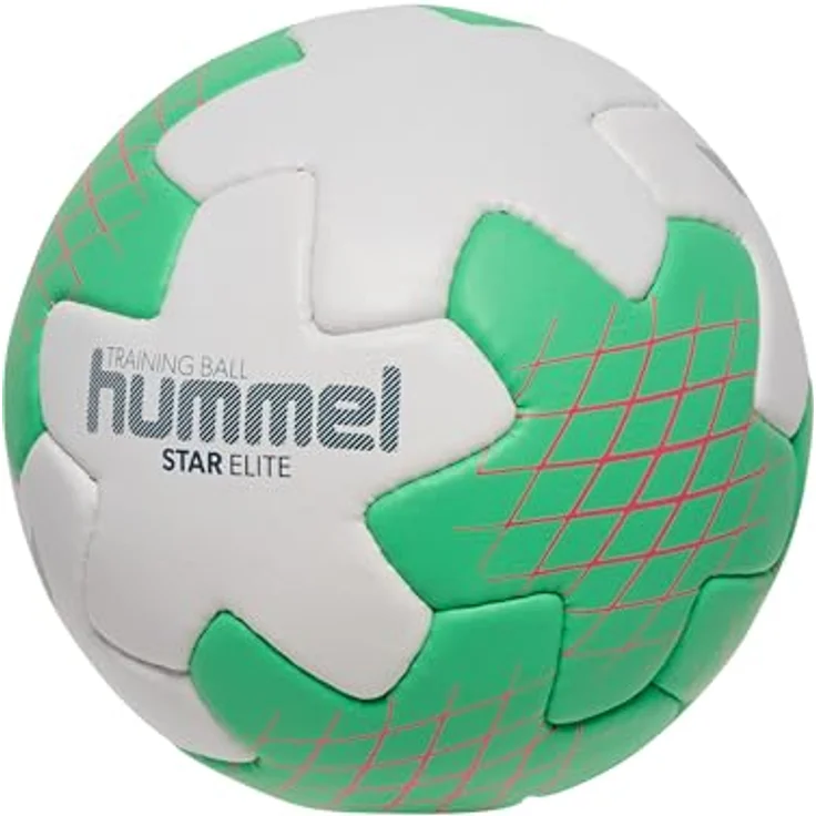 hummel hmlSTAR Elite HB, Off White/Green/RED, 2 - Handball mit strukturiertem Obermaterial und präziser Handnaht – Bild 1