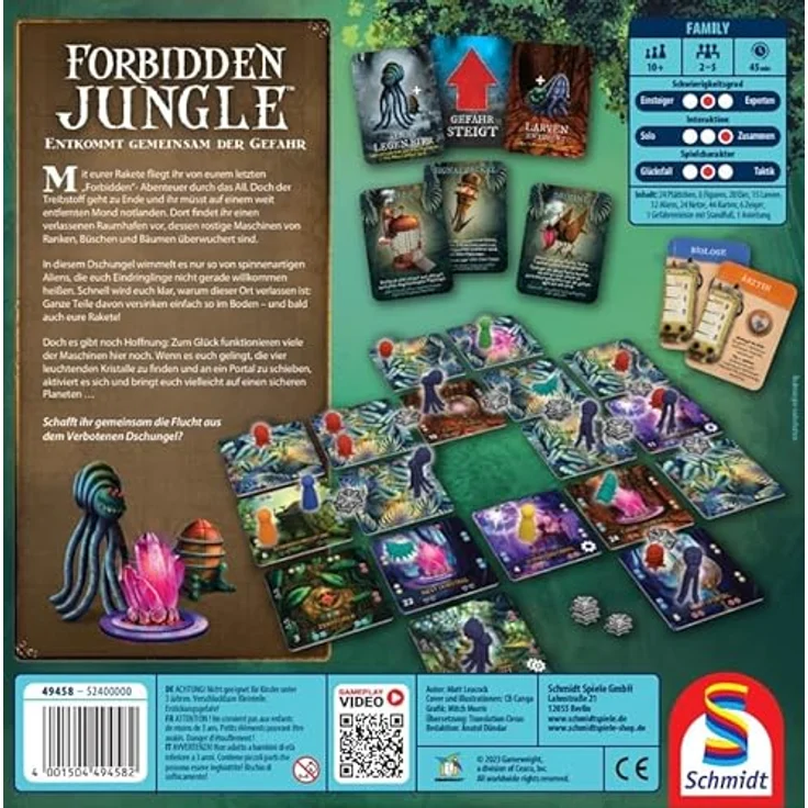 Schmidt Spiele Forbidden Jungle, Familienspiel mit variablem Spielaufbau, Mehrfarbig – Bild 2