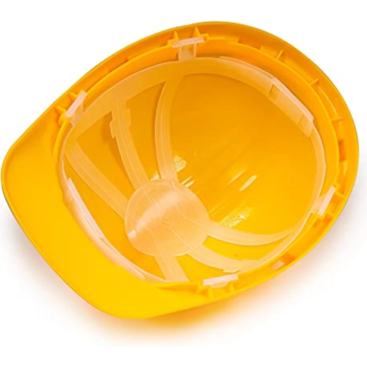 Bigjigs Toys Builder's Helmet - Yellow Kids Hard Hat, Adjustable Size (53cm-56cm), Ideal Construction Toy for Pretend Play – Bild 2