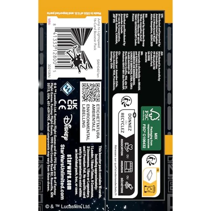 Fantasy Flight Games Star Wars: Unlimited TCG Jump to Lightspeed Booster Display, 24 Booster Packs mit 16 Karten pro Pack, inklusive seltener und legendärer Karten, für 2+ Spieler, 12+, Englisch – Bild 5