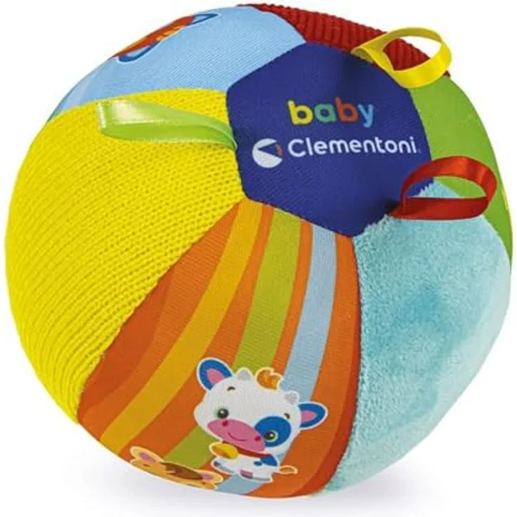 Clementoni Baby, Musikalischer Ball, elektronischer Spielzeugball mit Tierlauten und Melodien, 3+ Monate
