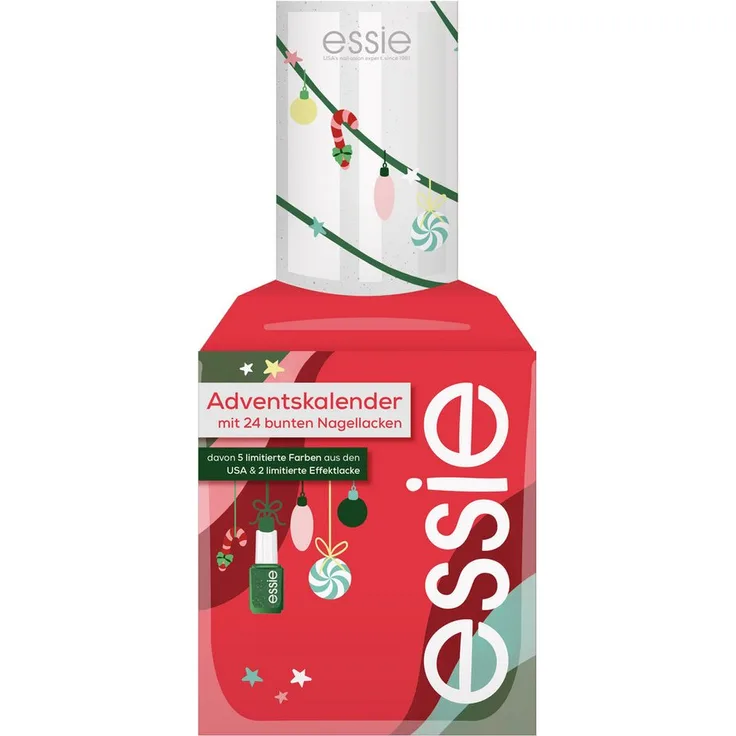 essie Adventskalender Essie Adventskalender 2024, Nagellack-Adventskalender mit 3D Design und exklusiven USA-Lacken