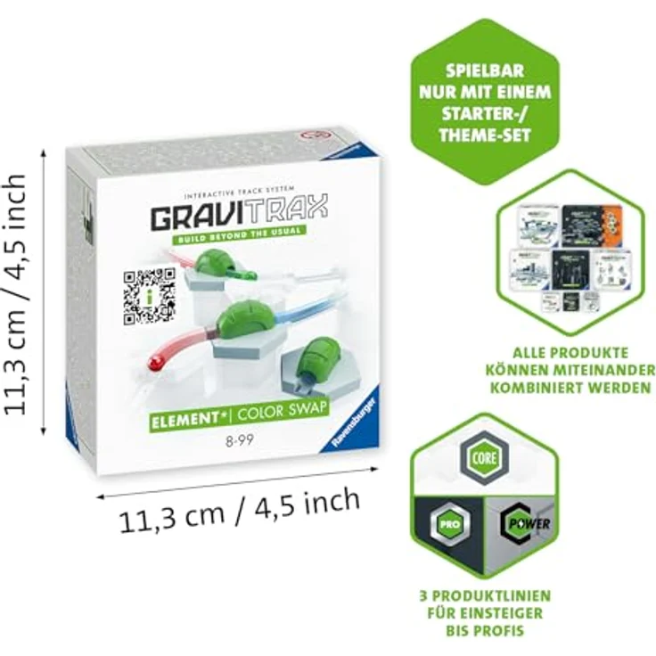 Ravensburger GraviTrax Element Color Swap - Zubehör für das Kugelbahnsystem. Kombinierbar mit allen GraviTrax Produktlinien, Starter-Sets, Extensions & Elements, Konstruktionsspielzeug ab 8 J. – Bild 4