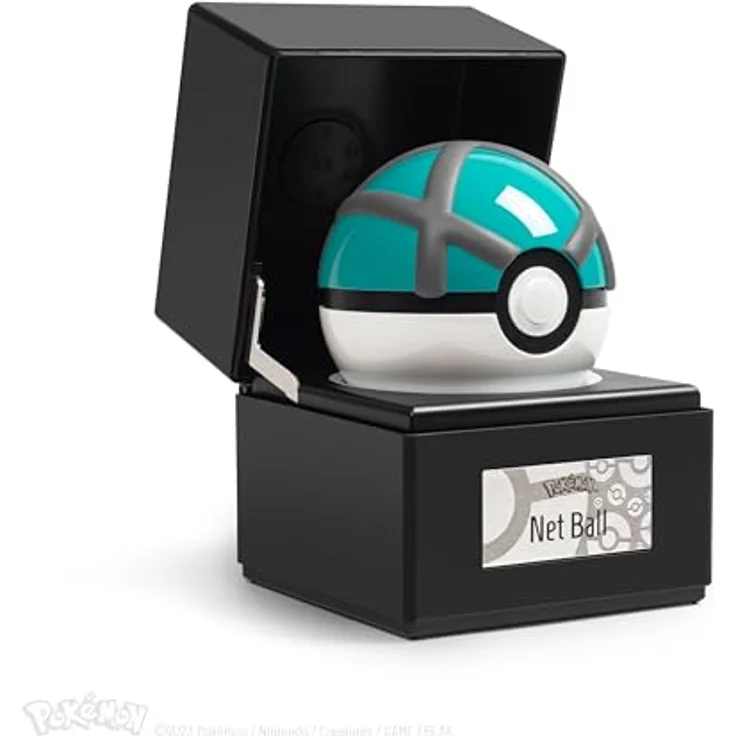 The Wand Company Pokémon Netzball, elektronische Replik aus Druckguss mit Lichtfunktion, blau, One Size – Bild 2