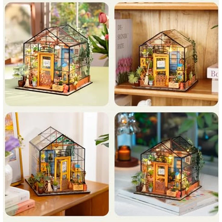 Rolife DIY Miniatur Puppenhaus Kit 1:24 Gewächshaus Mini Haus Möbel Frauen Mädchen Geburtstag Geschenk Weihnachten Valentinstag – Bild 10