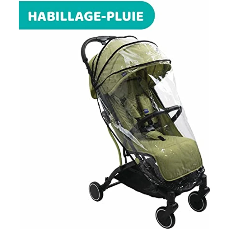 Chicco Trolley Me Kinderwagen, ultraleicht, kompakt, faltbar und neigbar von der Geburt bis 15 kg, mit Trolley-System, Regenhülle und ausziehbarem Verdeck – Feile – Bild 13