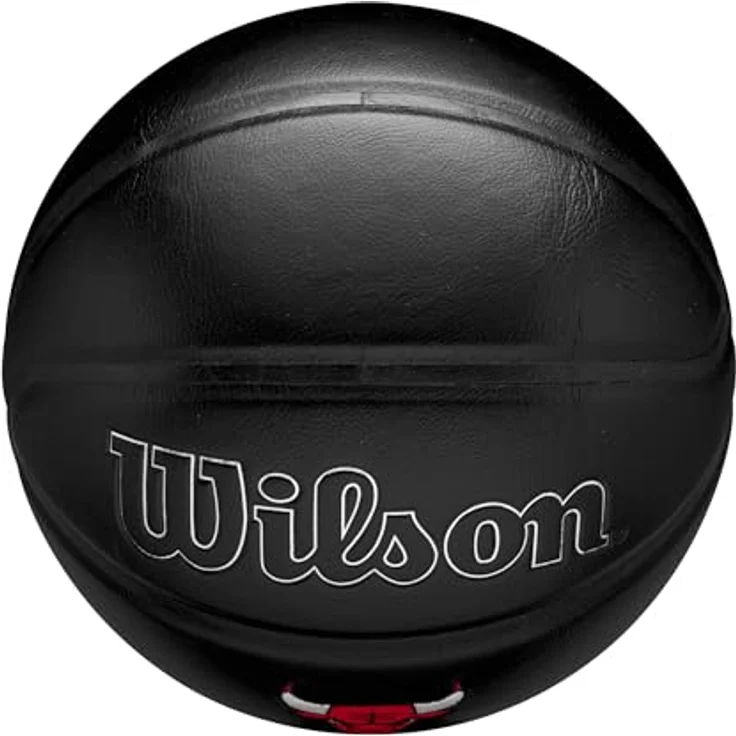 Wilson Chicago Bulls NBA Basketball, Lederverbundstoff, gesticktes Mannschaftswappen, Indoor-Basketball – Bild 5