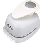 Rayher Hobby 8964300 Motivstanzer Rund/Kreis, mit Zierrand, 6,35cm- 2,5 Zoll, geeignet für Papier/Karton