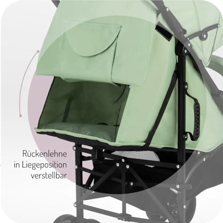 MoMi Kinder-Buggy Akira, Leicht & kompakt faltbar bis 15 kg, inkl. Zubehör, Schwarz – Bild 7