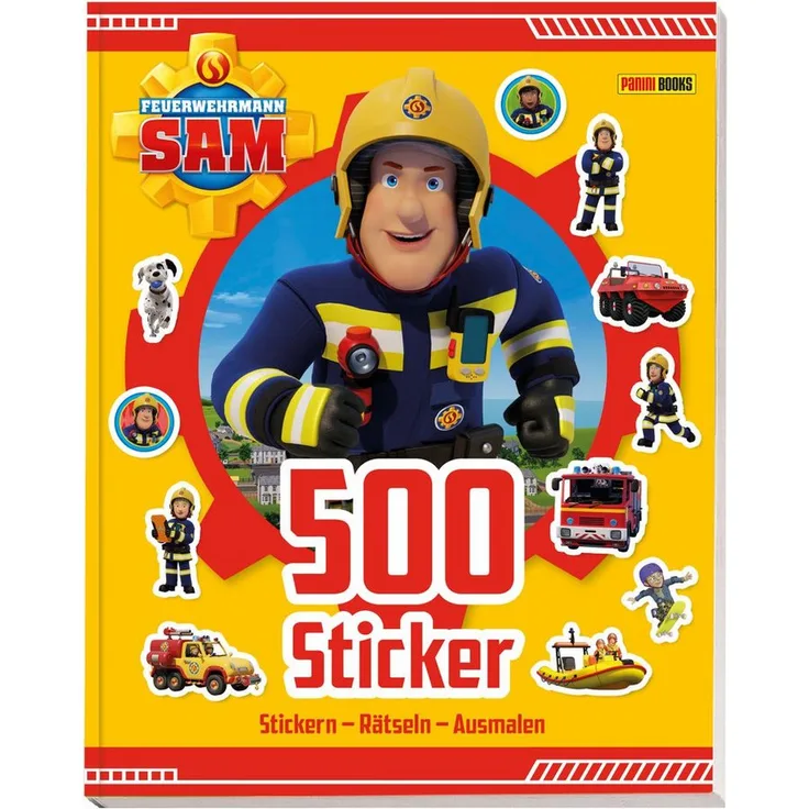 Panini Sticker Feuerwehrmann Sam - 500 Sticker - Stickern-Rätseln-Ausmalen, für Fans von Feuerwehrmann Sam
