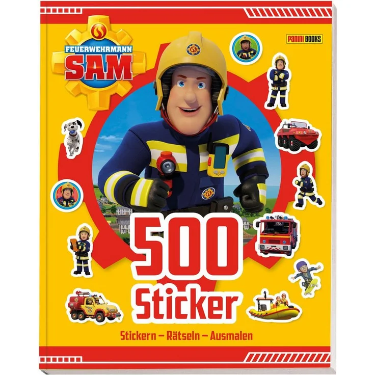 Panini Sticker Feuerwehrmann Sam - 500 Sticker - Stickern-Rätseln-Ausmalen, für Fans von Feuerwehrmann Sam – Bild 1