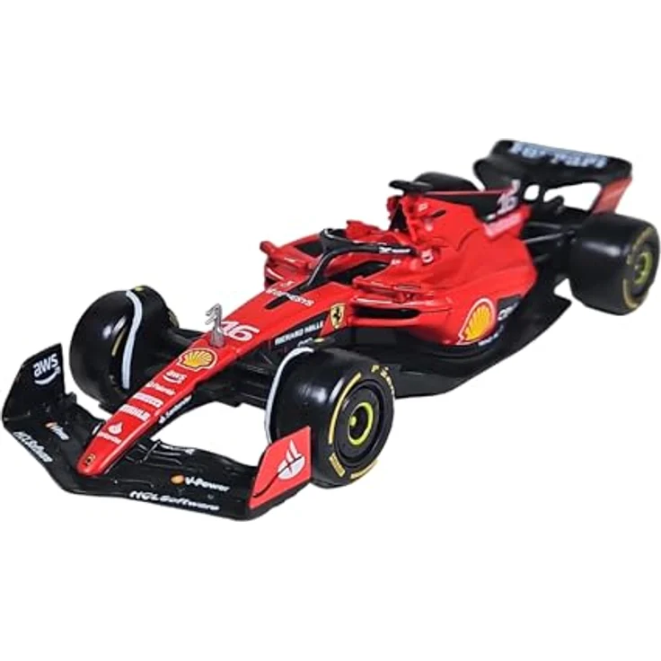 Bburago Ferrari SF-23 Charles Leclerc #16 2023, realistisches Modellauto im Maßstab 1:43, offizielle Ferrari-Lizenz, empfohlenes Alter 3+ Jahre – Bild 1