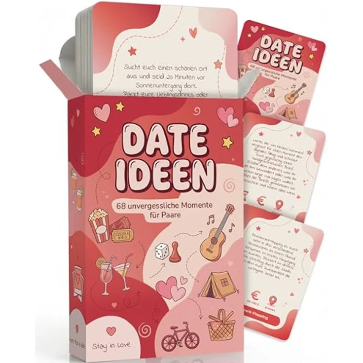 CoupleClub Date Ideen Kartenspiel für Paare, 68 kreative Date Night Ideen für besondere Erlebnisse – Bild 1