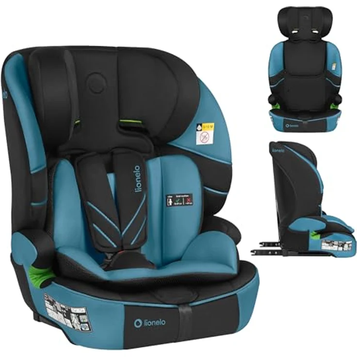 lionelo Autokindersitz LEVI FIX I-SIZE, 76-150 cm, mit Isofix, TopTether, Dri-Seat und verstellbarer Kopfstütze – Bild 1