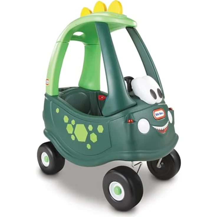 little tikes Dino-Cozy Coupe, Dino-Auto für Kinder 18 Monate - 3 Jahre, mit 360°-Drehung, abnehmbarem Bodenbrett, Handkraft, 92 x 72 x 44 cm – Bild 1