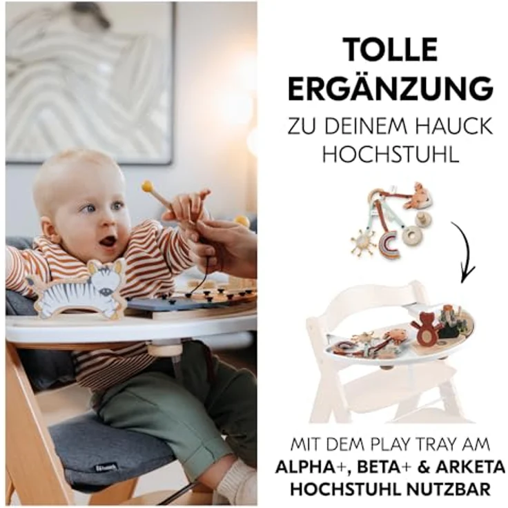 Hauck Greifspielzeug Play Catching S Fox, Aktivitätsring für Hochstühle mit süßen Spielelementen und sicherer Befestigung – Bild 4