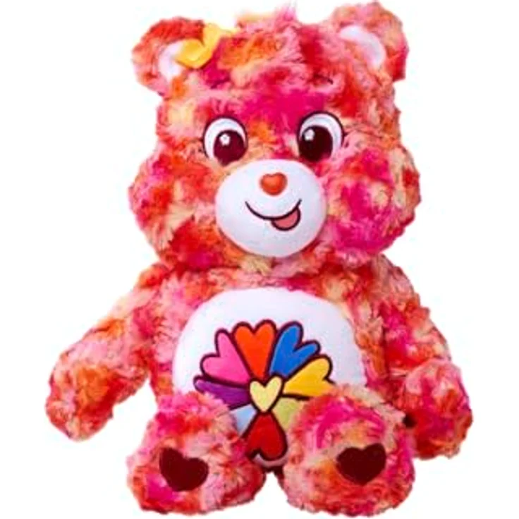 Simba Glücksbärchi Flower Power Bärchi, 35cm Plüschfigur mit Blütenmuster und Geschenkbox – Bild 1