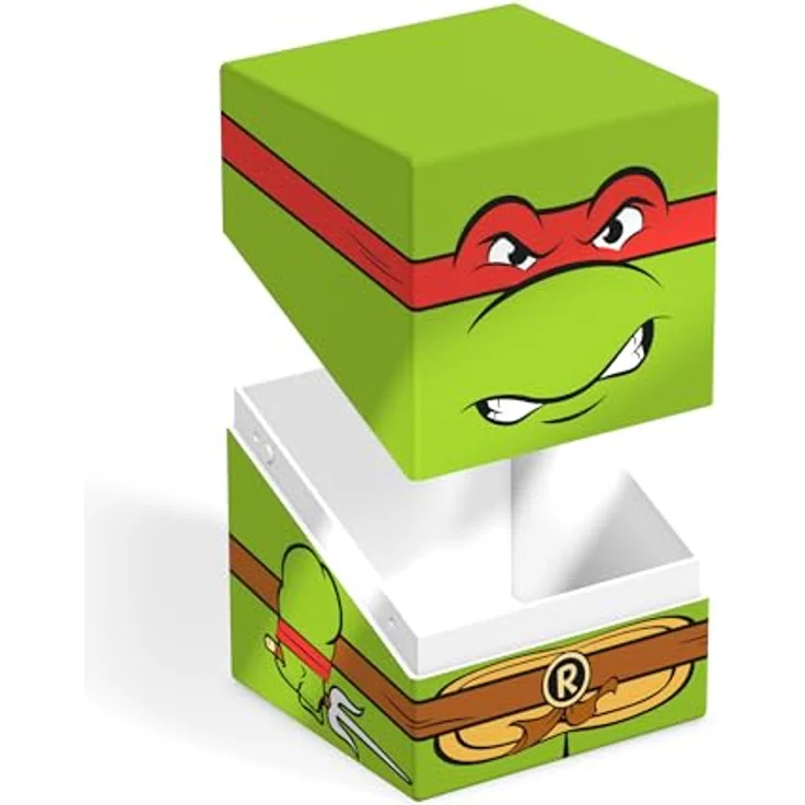 Ultimate Guard Squaroes - Squaroe Teenage Mutant Ninja Turtlesâ„¢ 004 - Raphael, Sammelbox für bis zu 100 Spielkarten, hergestellt aus 78% erneuerbaren Rohstoffen, Maße: 98,5 x 76 x 75 mm – Bild 5