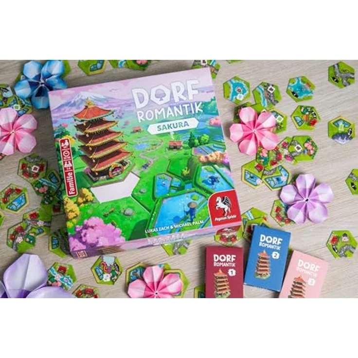 Pegasus Spiele 51243E Dorfromantik – Sakura (English Edition), Ideal gift for parties, Outstanding design – Bild 5
