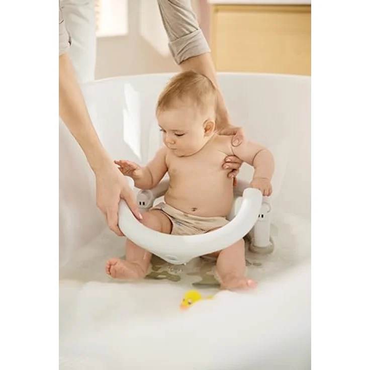 Rotho Babydesign Badewannensitz, vielseitiger Badesitz für Kinder ab 7 Monaten, beige, mit hoher Mobilität und rutschfester Sitzfläche – Bild 4