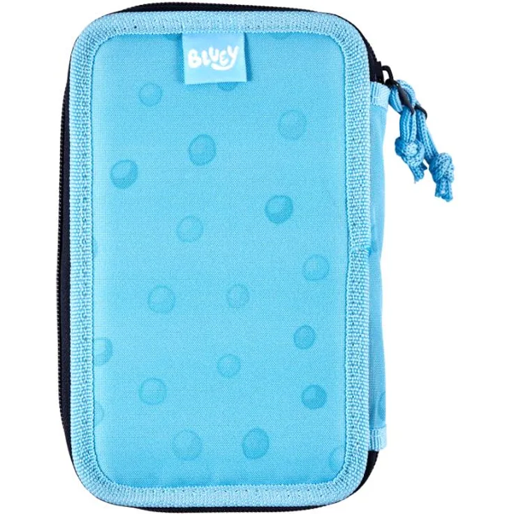 Bluey Etui, Federmäppchen mit Inhalten aus RPET, blau